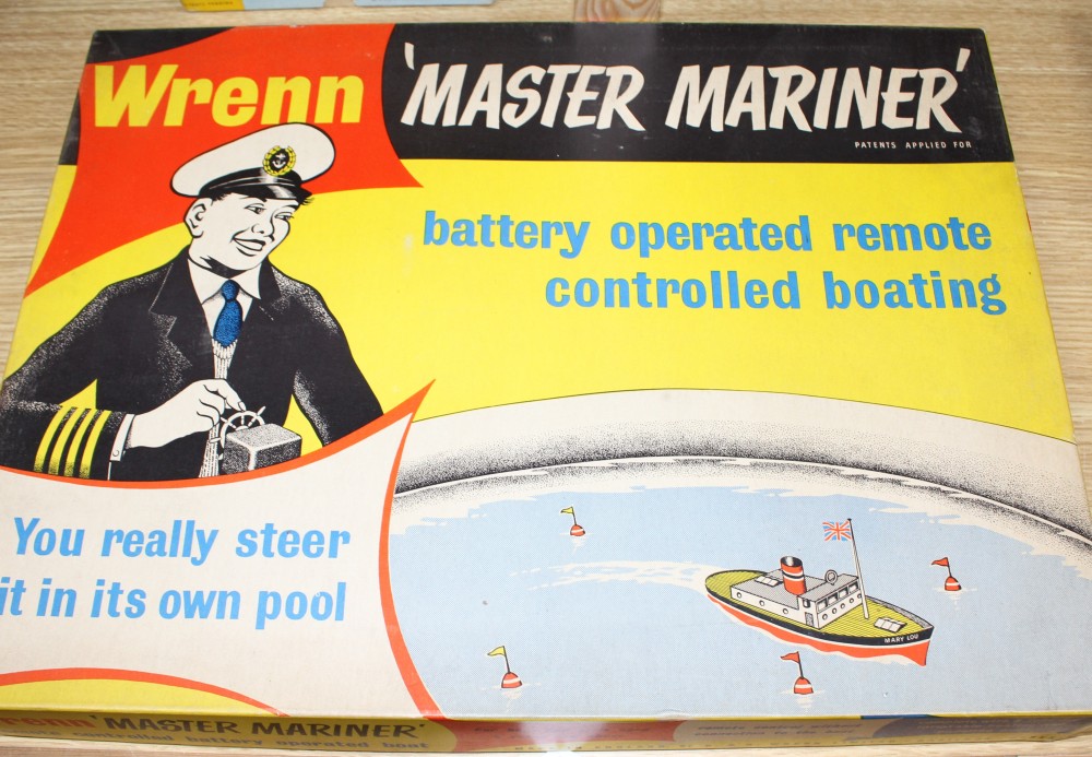 A boxed Wrenn Master Mariner battery operated remote controlled boating set, remarkably complete